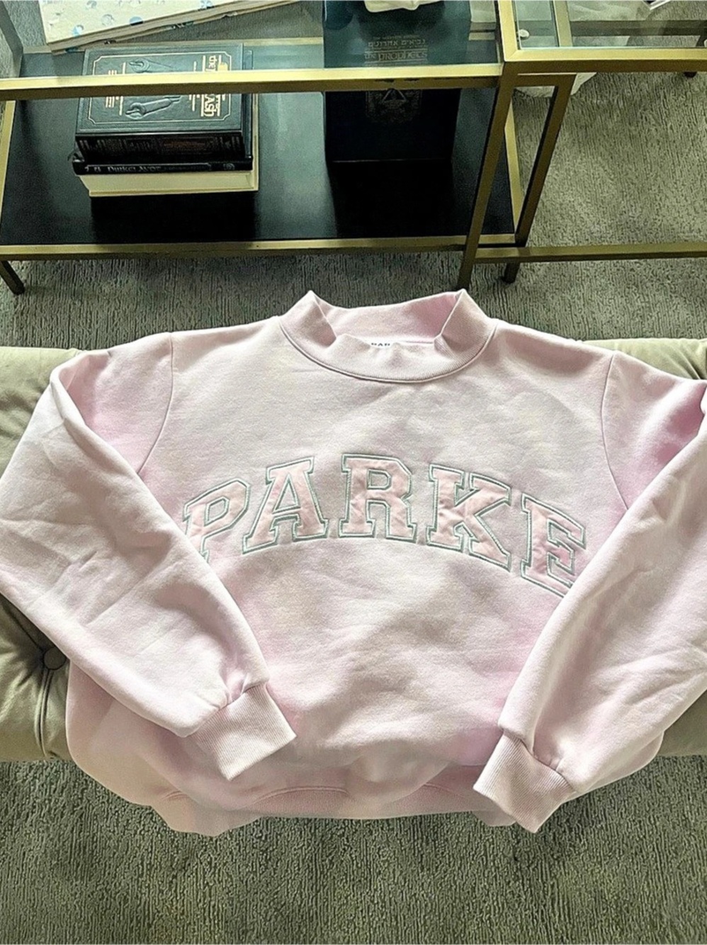 PARKE Varsity Mockneck Sweatshirt Sprinkle Medium
